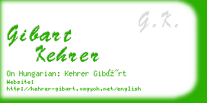 gibart kehrer business card